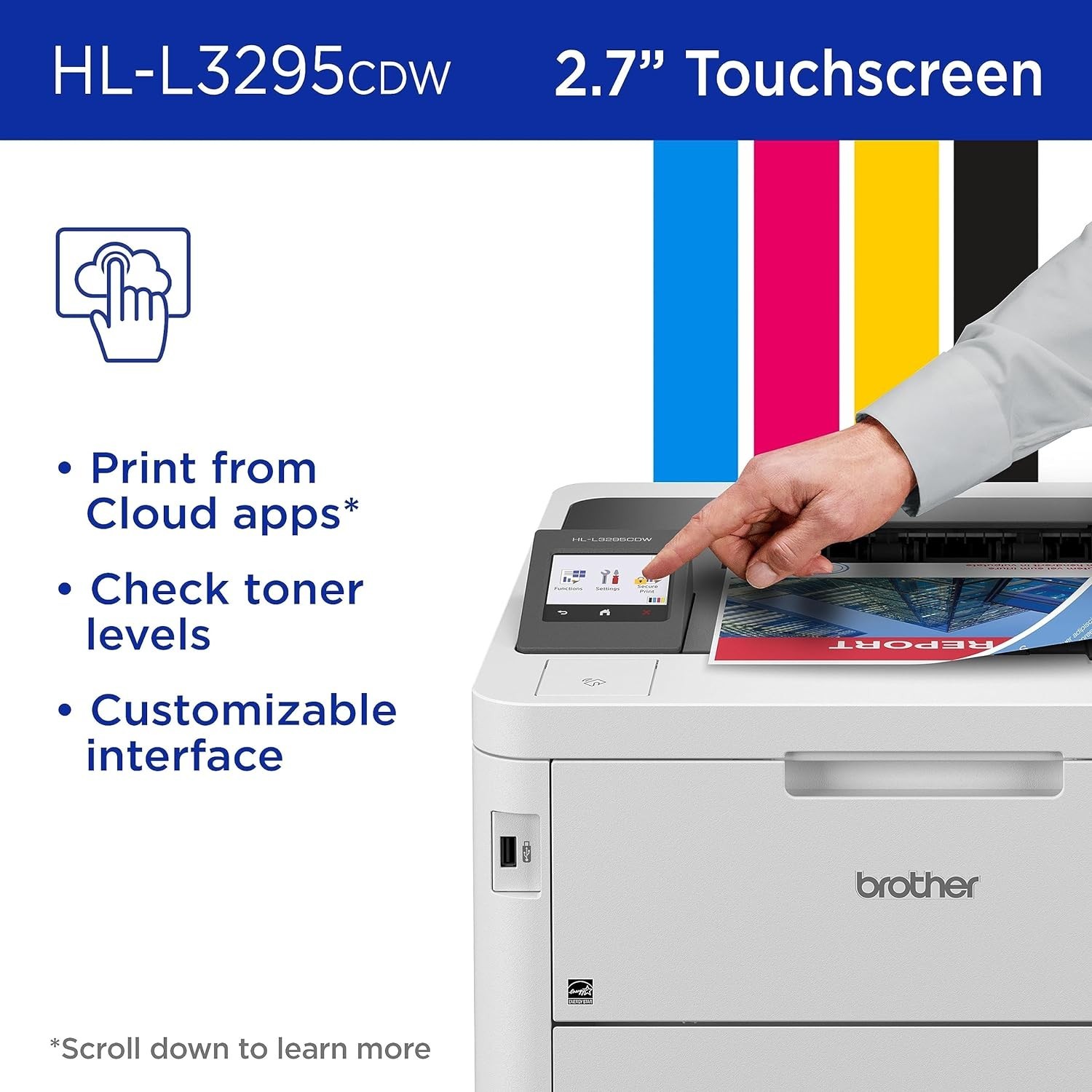 Brother HL-L3295CDW Compact Color Digital Printer: Duplex, NFC & Refresh Ready