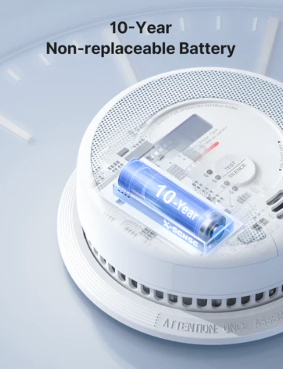 X-Sense SC07-W Wireless Interlinked Combo Smoke & Carbon Monoxide Alarm - 3-Pack