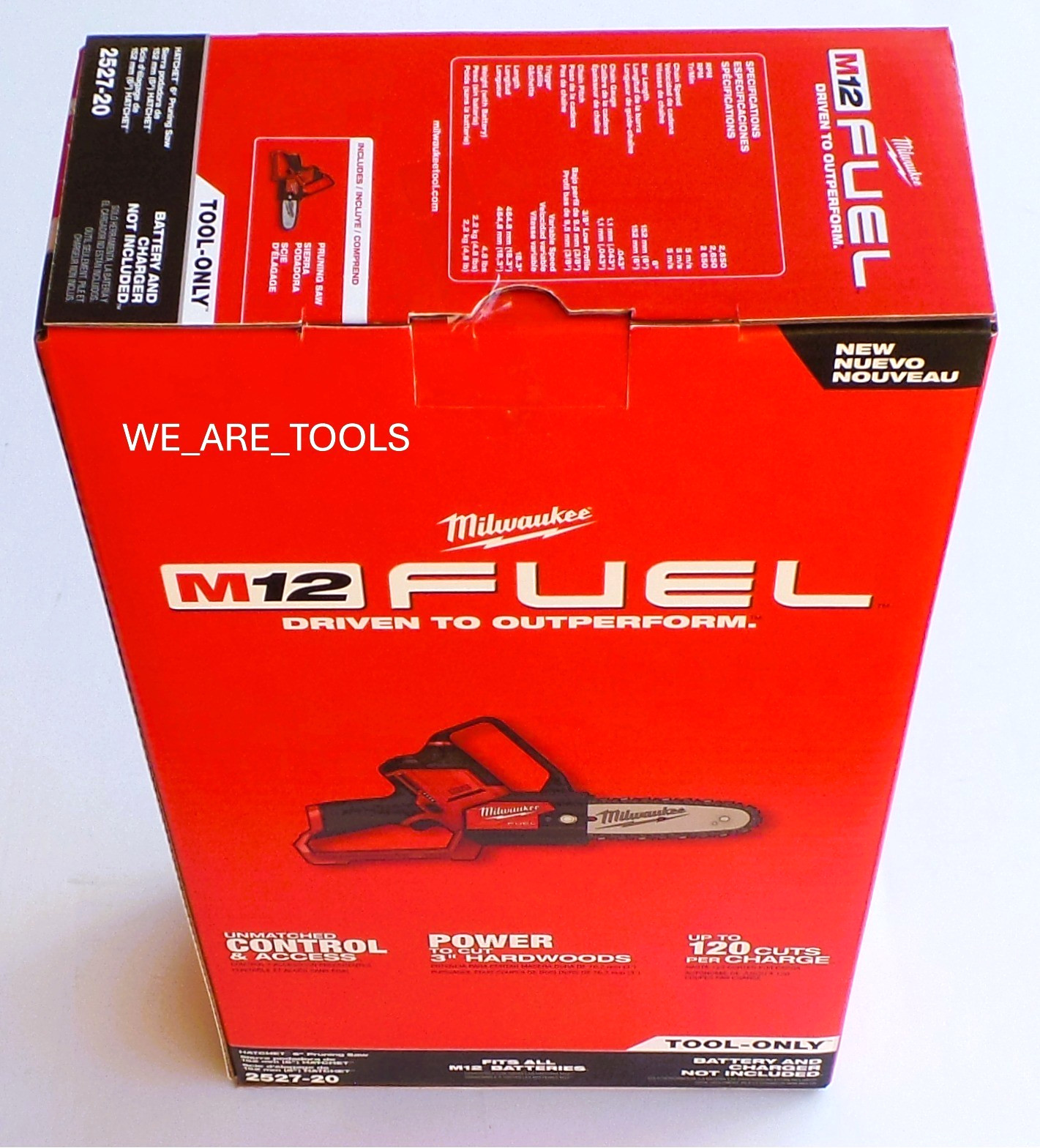 New Milwaukee 2527-20 M12 FUEL HATCHET 6 in Pruning Saw Brushless Bar & Chain