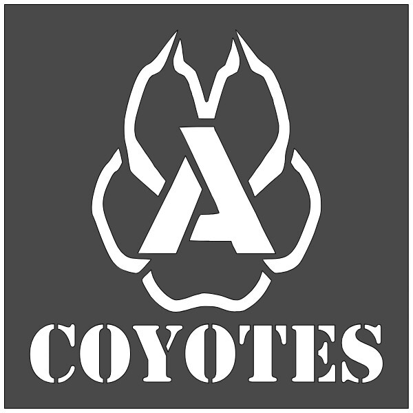 6"x6" Clear Plastic Stencil - Coyotes (SC826)