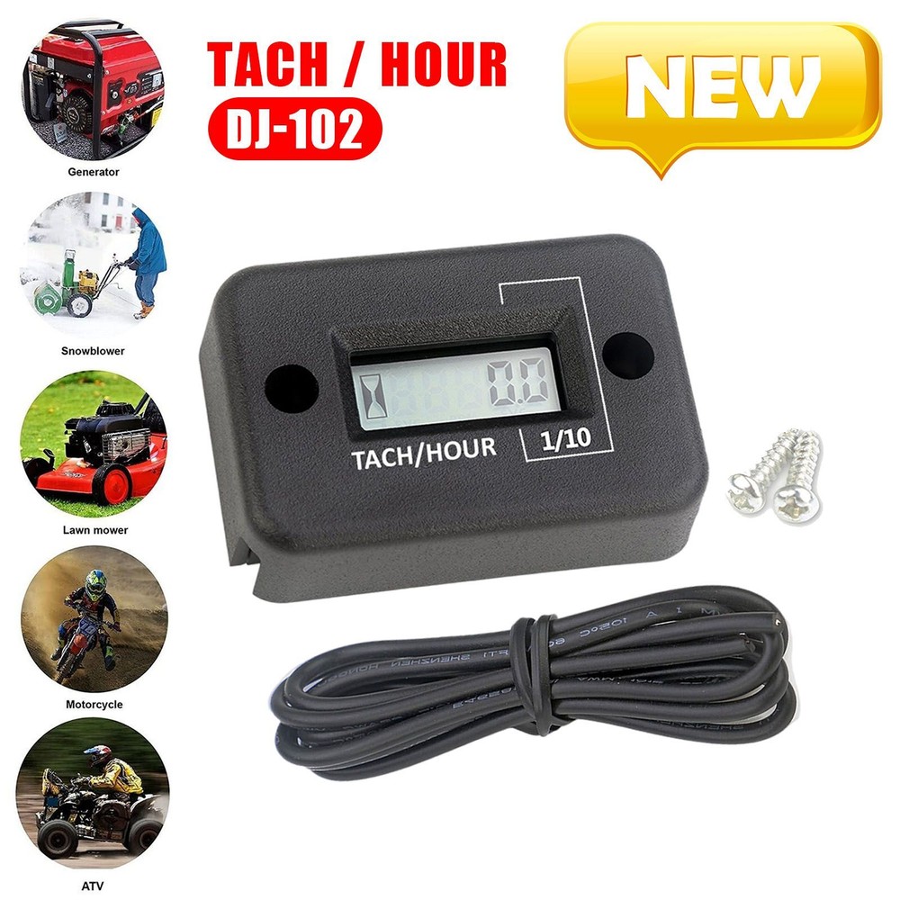 Tachometer Digital Inductive Hour Meter Engine Tachometer For Motorcycle Boat