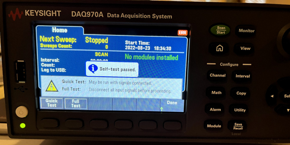 Keysight DAQ970A Data Acquisition System - Data Logger