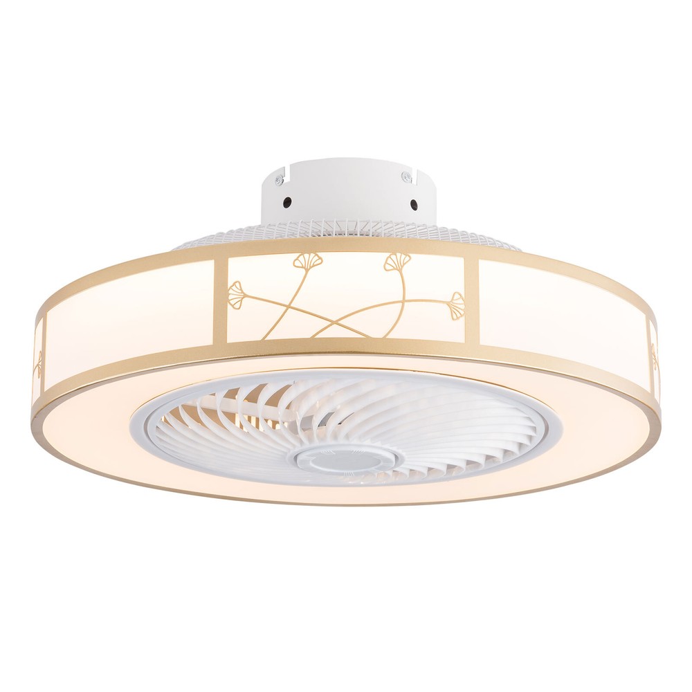 40W LED Ceiling Fan Light Caged Low Profile Ceiling Fan Lamp W/ Remote Control