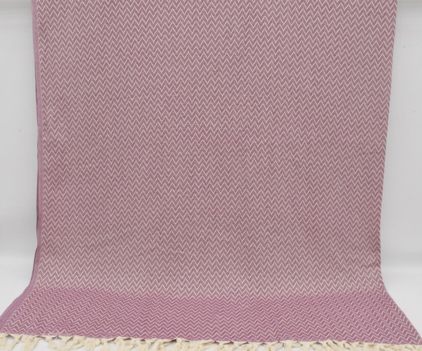 Pure Cotton Violet King Turkish Blanket