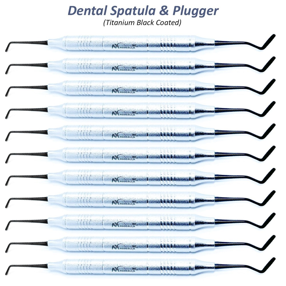 Dental Composite Filling Instruments Spatula & Plugger Titanium Black Tips