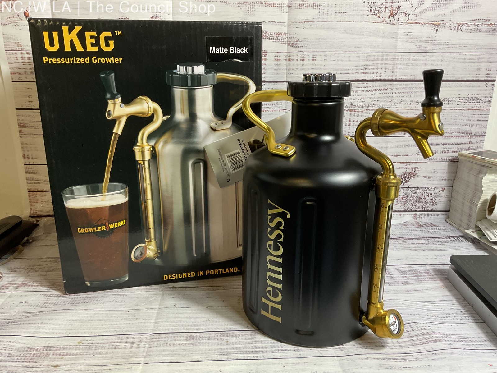 GROWLER WERKS Matte Black uKeg Pressurized Growler 128oz