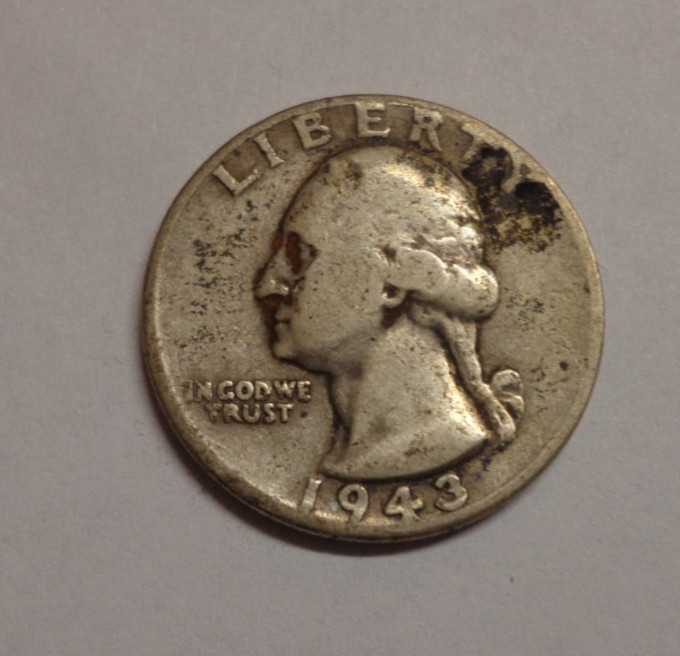 1943 Washington Silver Quarter   90% Silver
