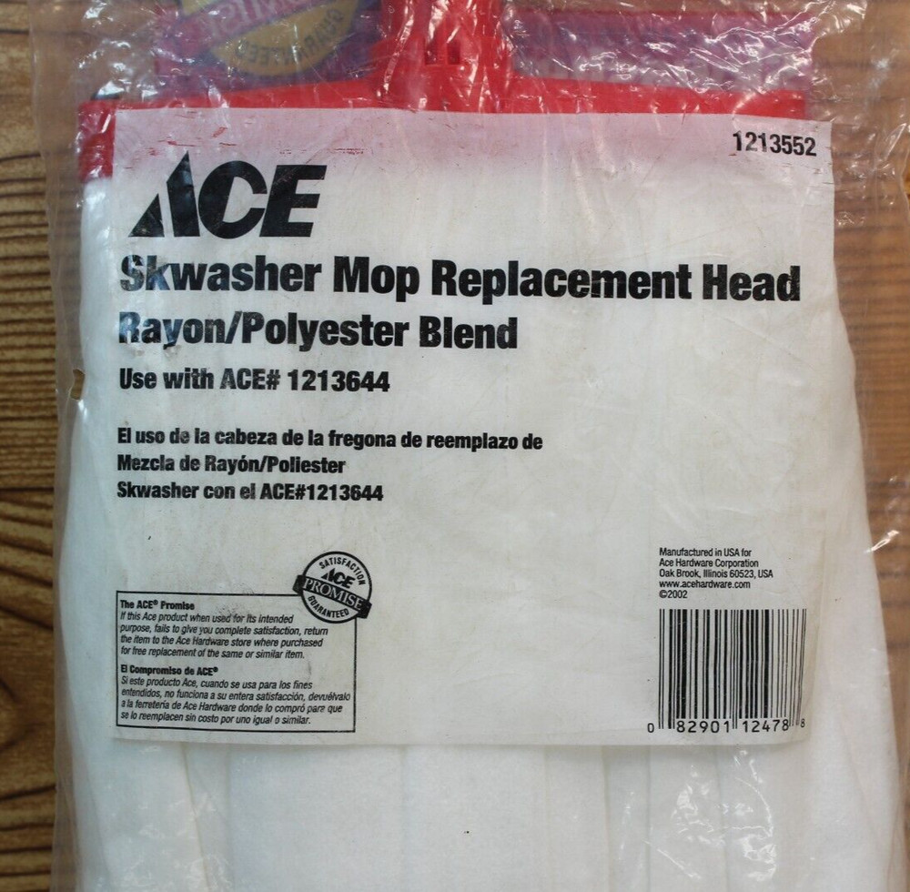 ACE Skywasher Mop Replacement Head - Rayon/Poly Blend Material