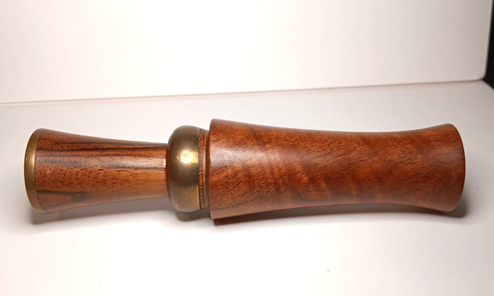 Unbranded Duck Call Unknown Maker Walnut Brass