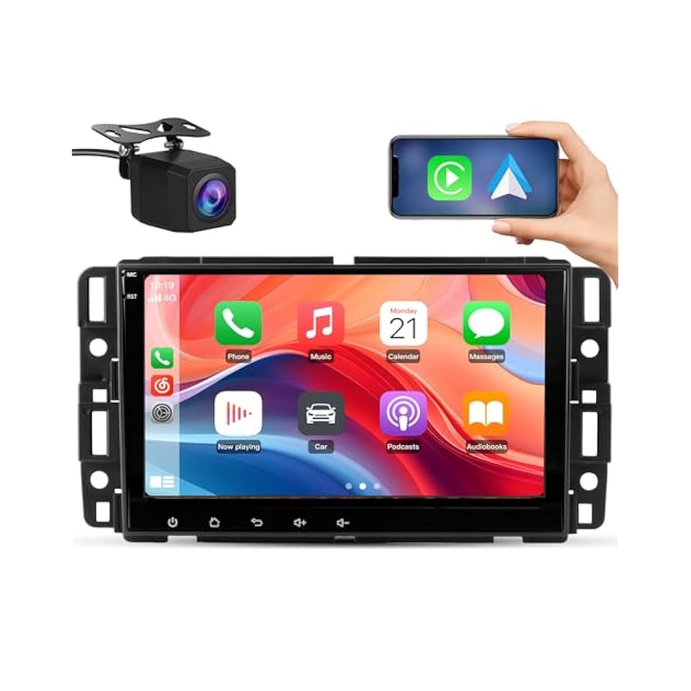 For 8,inch Touch Screen Car Stereo, Wireless CarPlay & Android Auto, Android