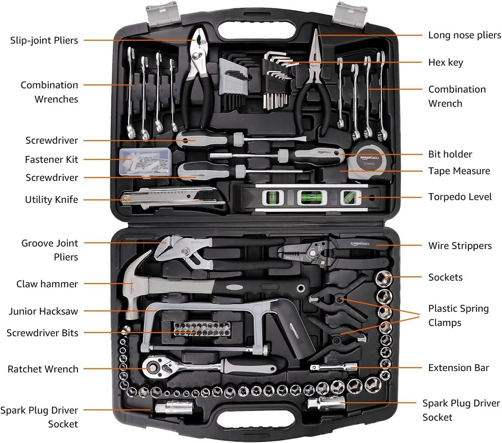 Basics 173-Piece General Household Hand Tool Set