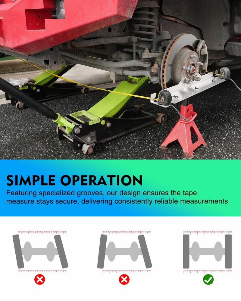 Premium Wheel Alignment Tool Plate for Precision Toe Alignment, Stainless Steel