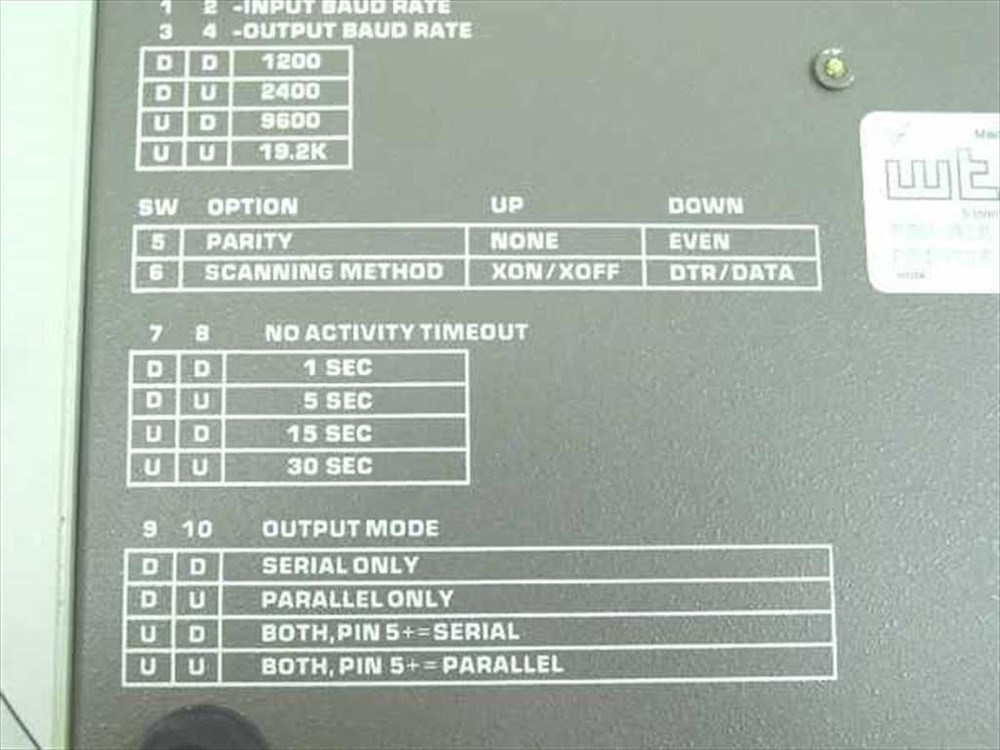 WTI Lasernet Printer Sharing Unit 256k Serial - Parallel PSU-81B