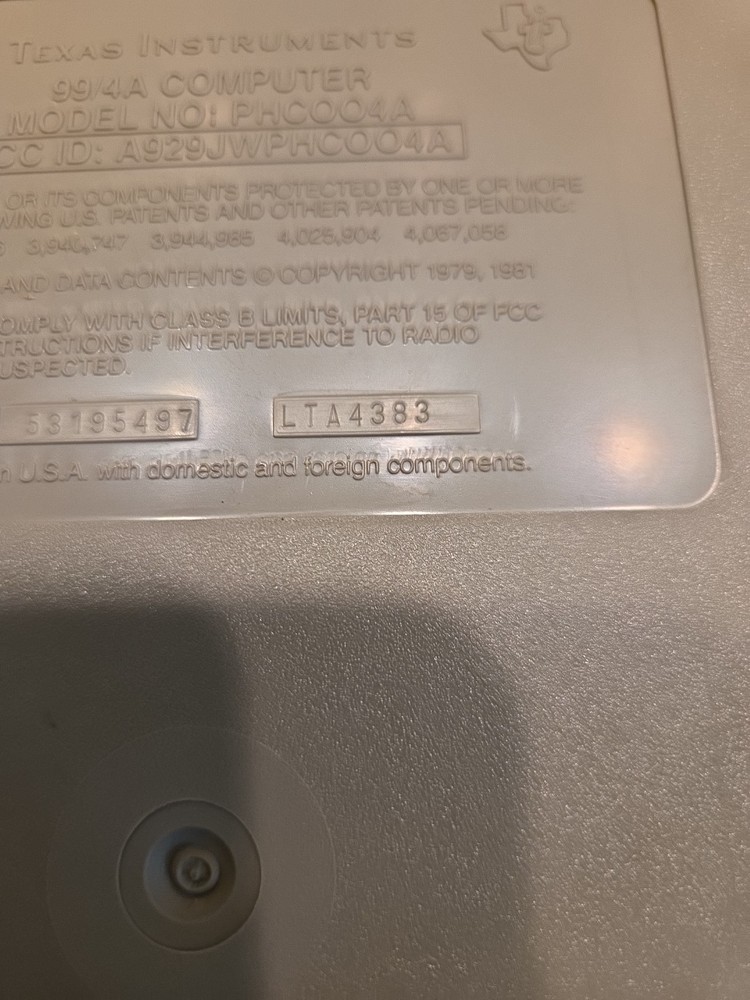 Vintage Texas Instruments Ti-99/4A (PHCOO4A) Home Computer Bundle Untested