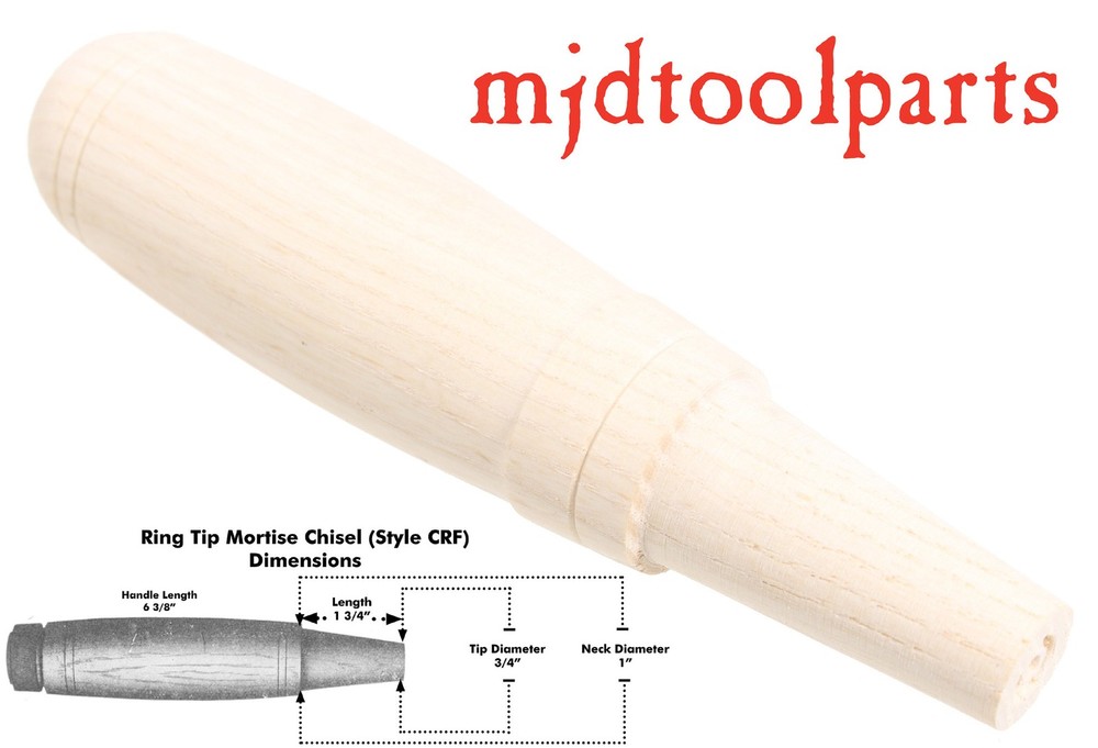 Hickory Socket Firmer Chisel Handle - Amish Turned - Style CHF - mjdtoolparts