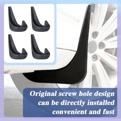 4PCS Car Mud Flaps, Black Mud Flaps Splash Guards, Front & Rear Side Mud