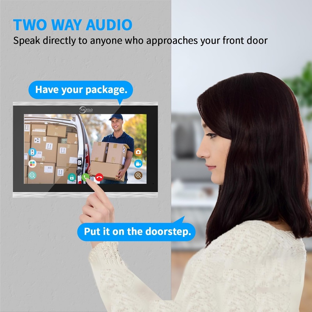 10-Inch Touchscreen Smart Video Intercom for 2 Units – with Motion Detection,
