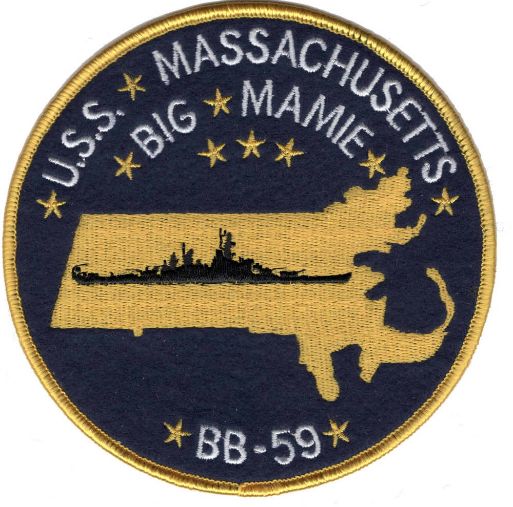 5" NAVY USS MASSACHUSETTS BB-59 EMBROIDERED PATCH
