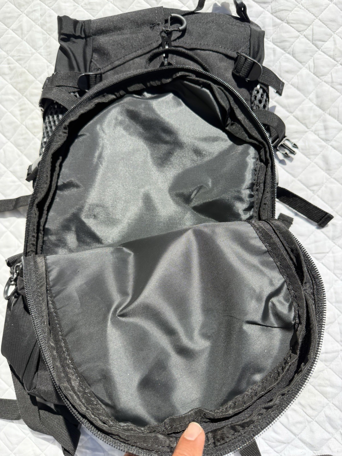 K9 Sport Sack Size Large Backpack Dog Carrier Black W/removable Front Pouch