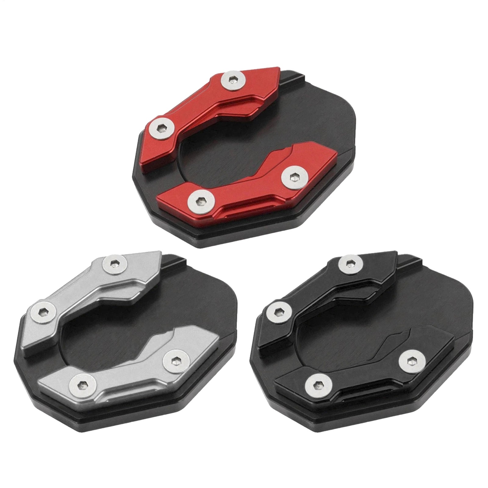 Universal Motorcycle Kickstand Base Plate Stand Pad Extension Foot Side Stand