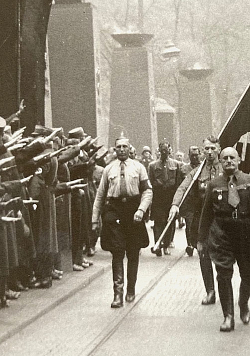 PRE-WW2 GERMAN MUNICH NOV. 9, 1938 BEER HALL PUTSCH COMMEMORATION NEWSWIRE PHOTO