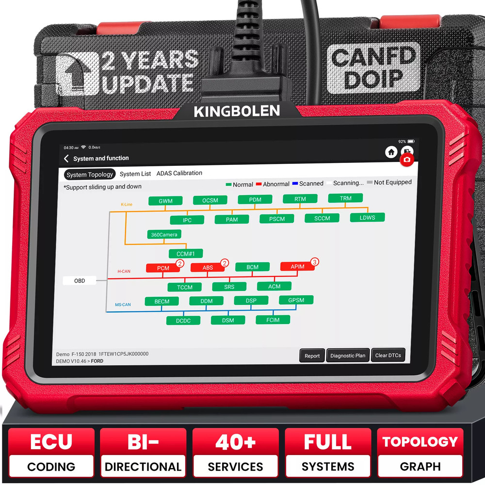 Kingbolen K10 ELITE OBD2 Car Diagnostic Tool Bidirectional Scanner Key Coding