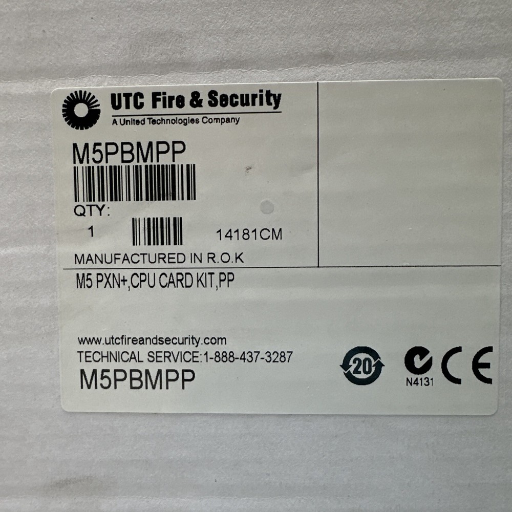 UTC Fire & Security Access Control M5PBMPP PXNPlus CPU Card Control Board, NEW