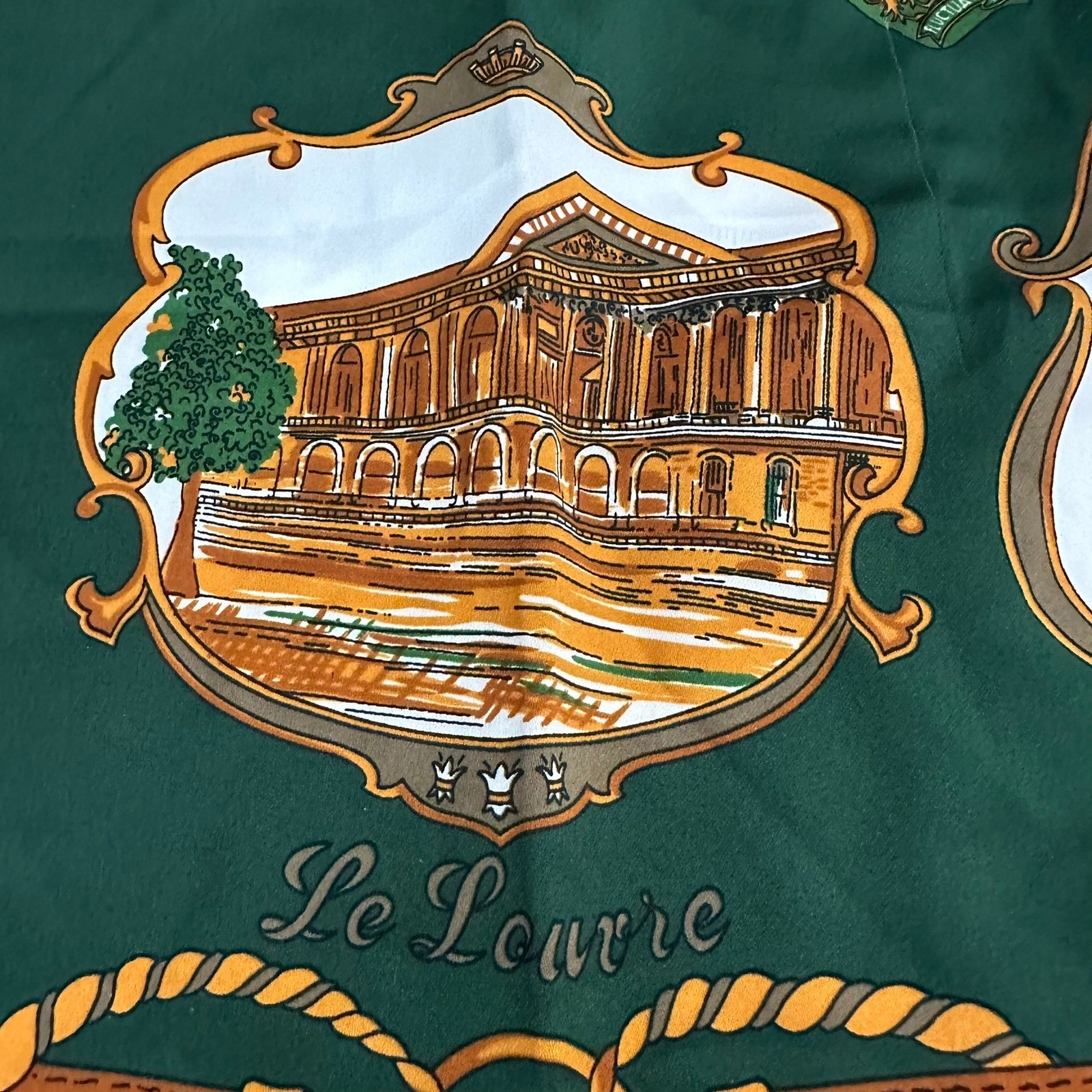 Womens Vintage Paris Scarf Souvenir De Paris Eiffel Tower Landmarks Parisian