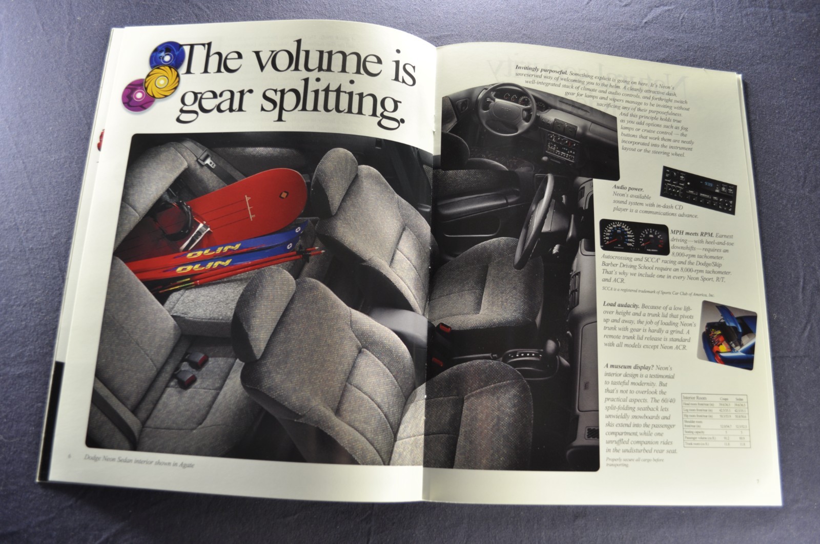 1999 Dodge Neon Catalog Brochure R/T Sport Coupe Excellent Original 99