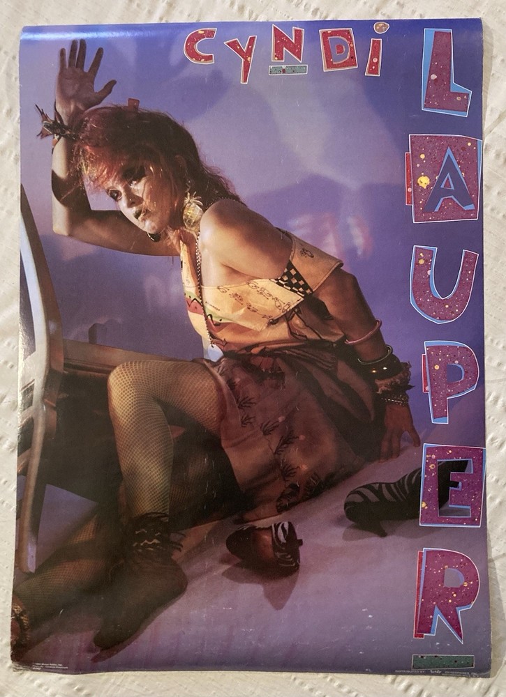 Cyndi Lauper 1984 Poster  Funky Purple Z