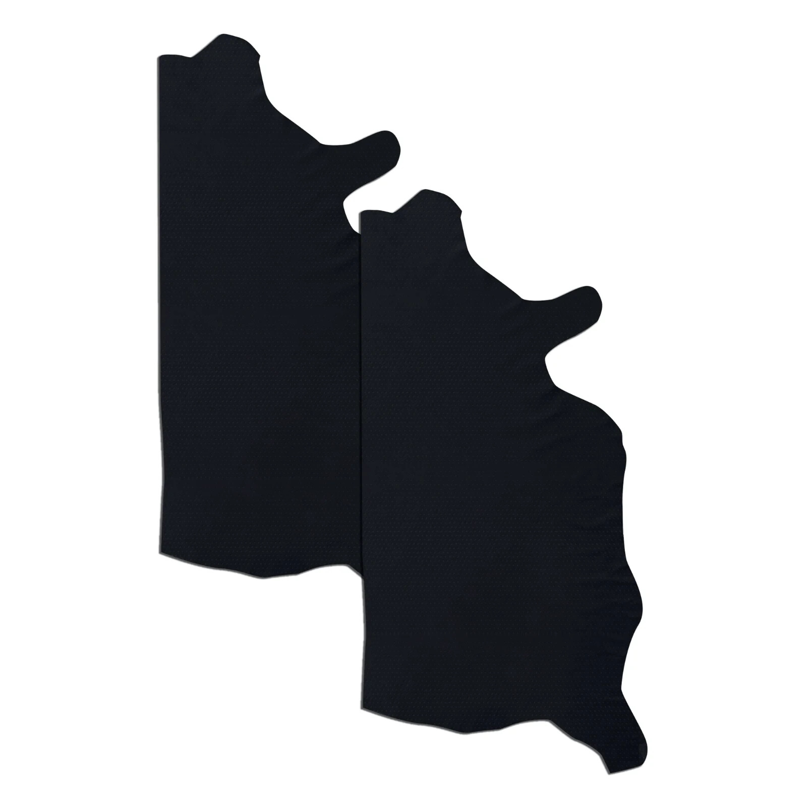 BLACK GENUINE LEATHER FULL SIDE COWHIDE HALF HIDE AUTOMOTIVE CAR SEAT UPHOLSTERY