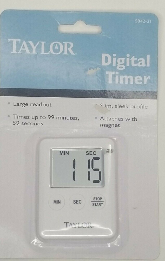 Kitchen Food Timer Digital Taylor Precision - 5842-21 - 99 min Mini