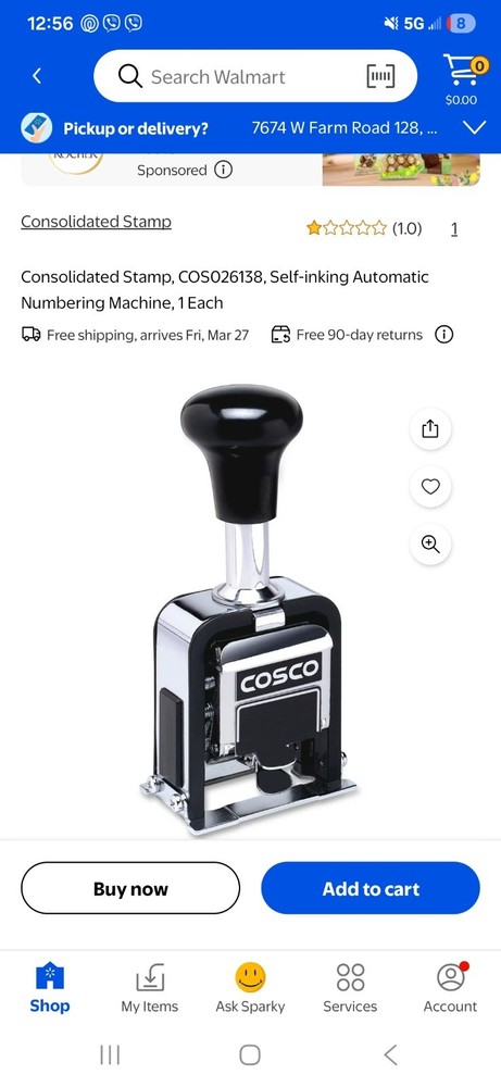 Cosco Self-inking Automatic Numbering Machine COSCO USED (machine ) untested