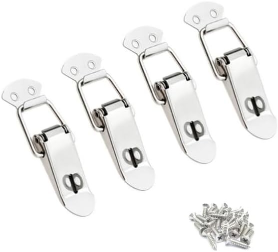 Latch, Stainless Steel Spring Loaded Toggle Latch,With locking hole, Silver Catc