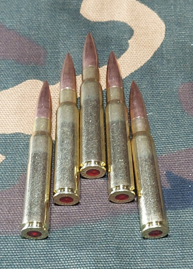 8MM MAUSER SNAP CAPS SET OF 5 "SAFETY RED" 7.92X57, K98, GEWEHR 98