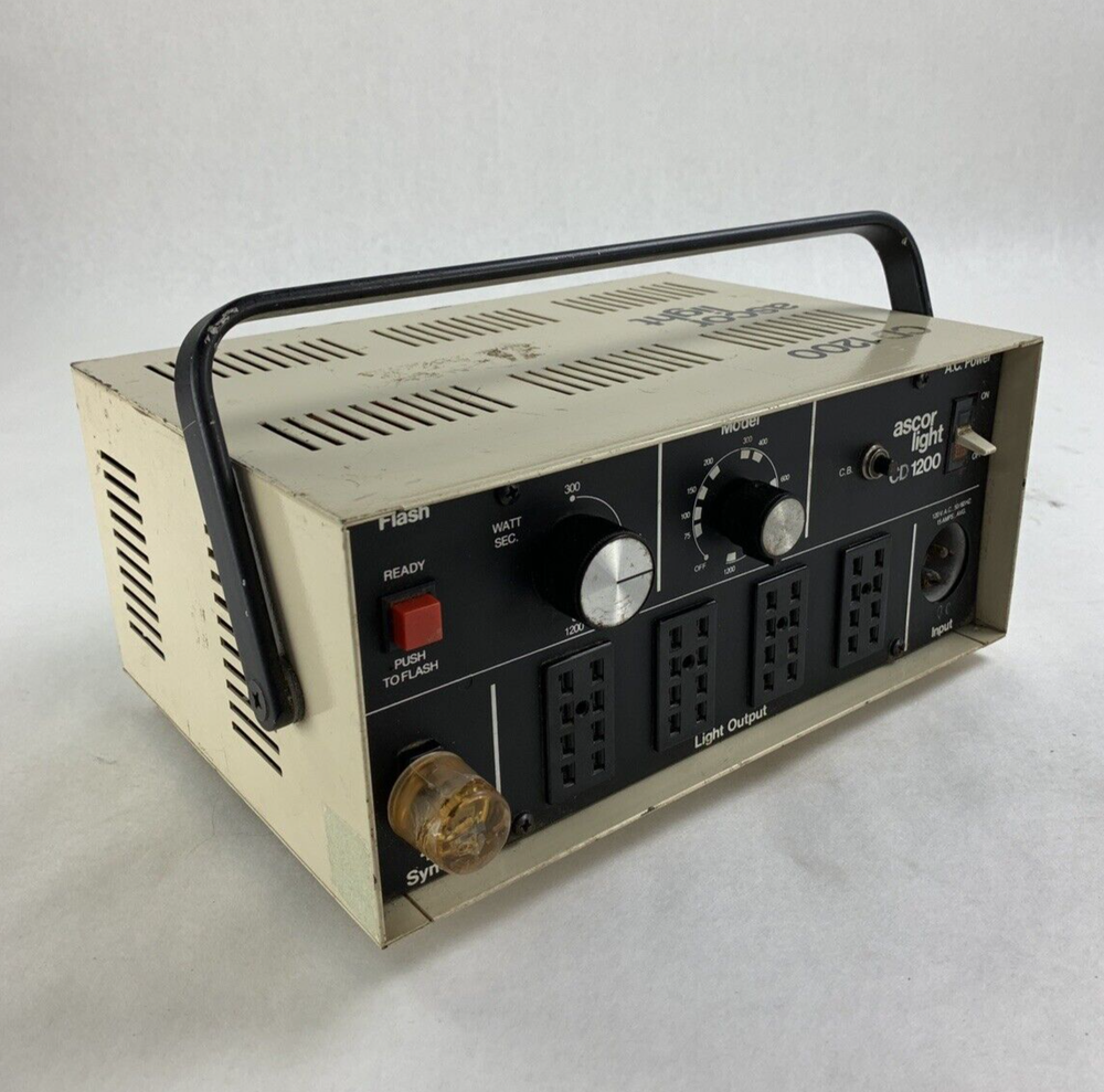 Ascor Light CD1200 Studio Flash Power Pack Untested No Cord