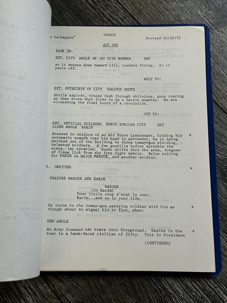 SEARCH TV Show Script The Packagers Final Draft Oct 16 1972 Robert Dennis