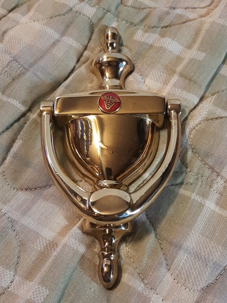 Polished Brass door knocker With LOGO