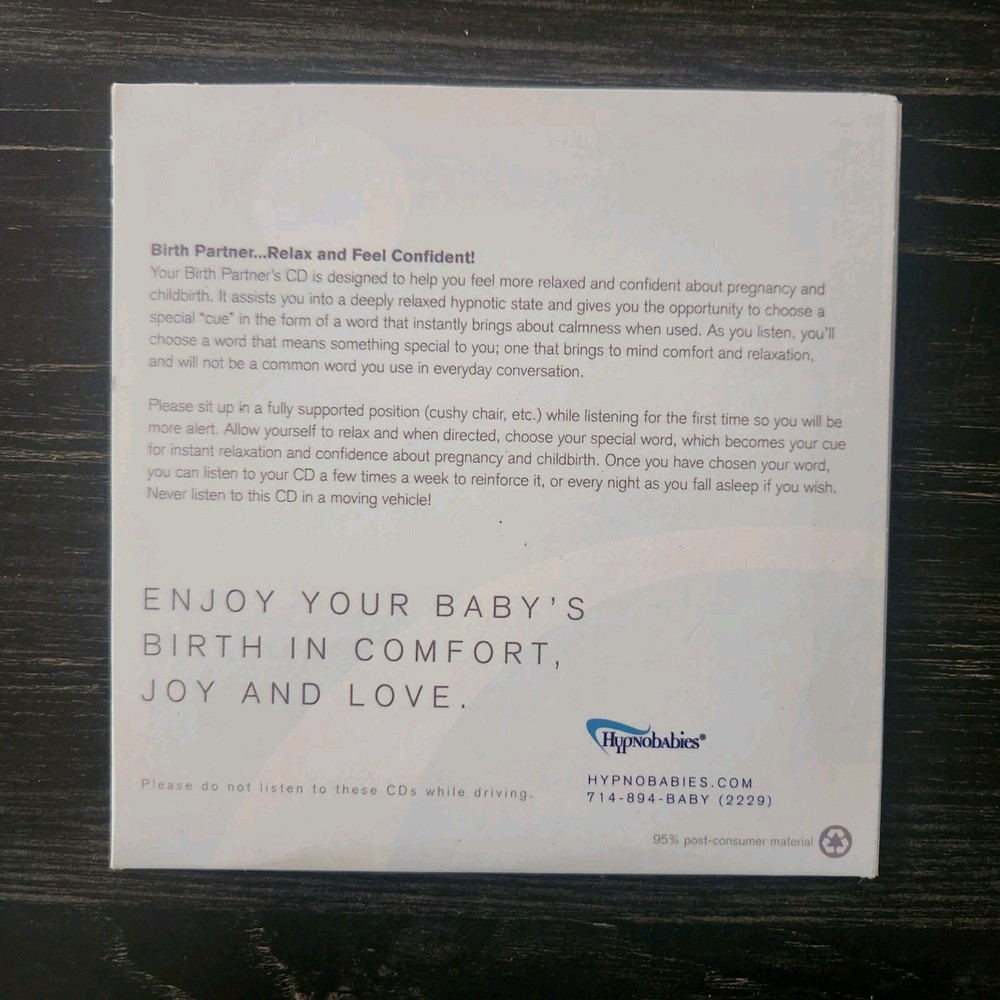 Hypnobabies Childbirth Education Hypnosis & Visualization Class CD