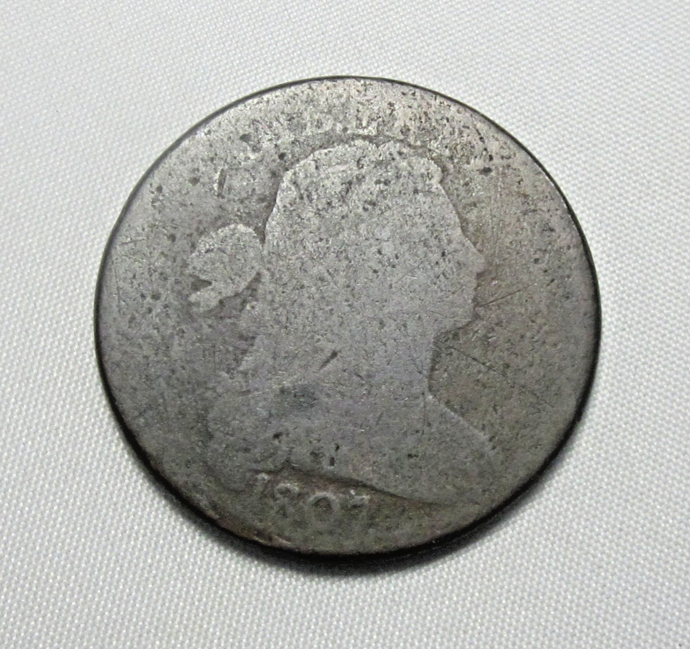1807 Draped Bust Large Cent * Reverse 90 Degree Rotation*
