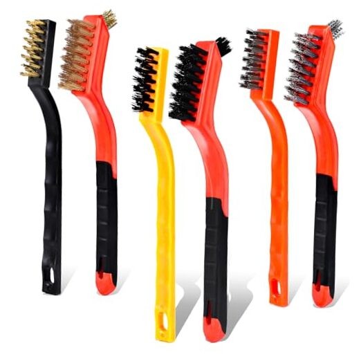 Wire Brush Set, 6 Pcs Professional Wire Brushes for Cleaning Rust, Stainless