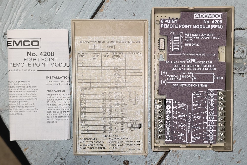 Ademco 4208 8 Point Remote Point Module