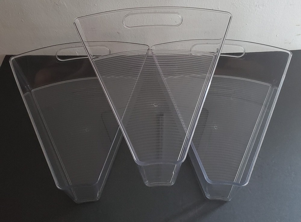 3 Plastic Storage Conditioners With Front Handle New