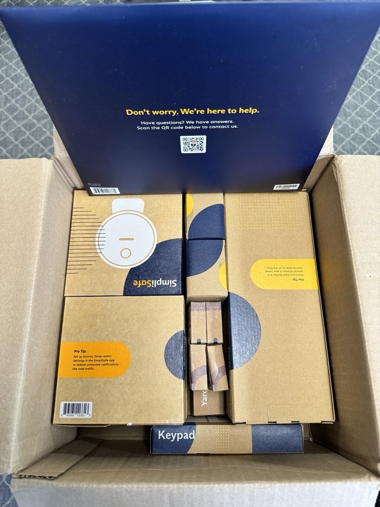 NEW-SimpliSafe The Beacon Security System + Wireless Outdoor Cam