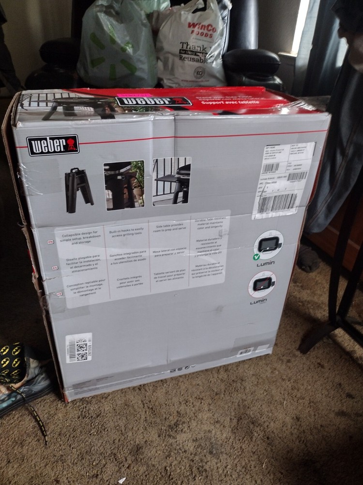 Weber Grill Stand With Side Table - New - Open Box - Electric