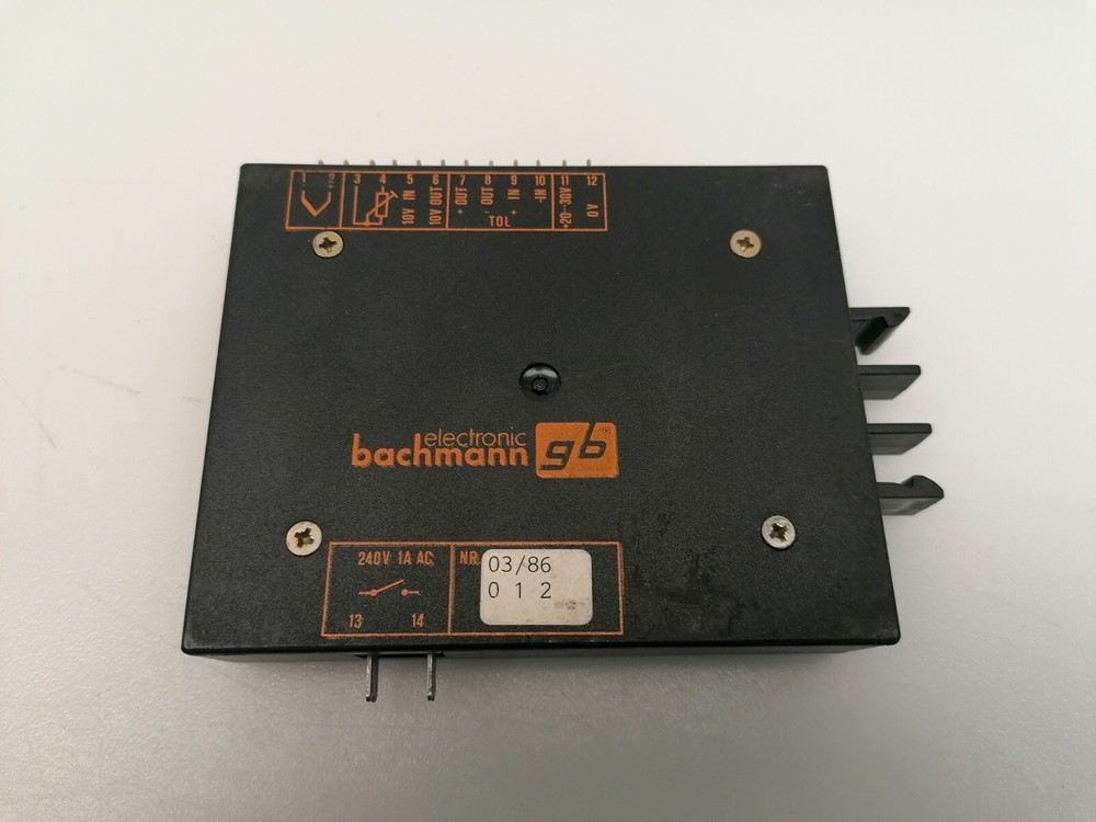 Bachmann TR200 CR2 Temperature Control TR200CR2 03/86 012