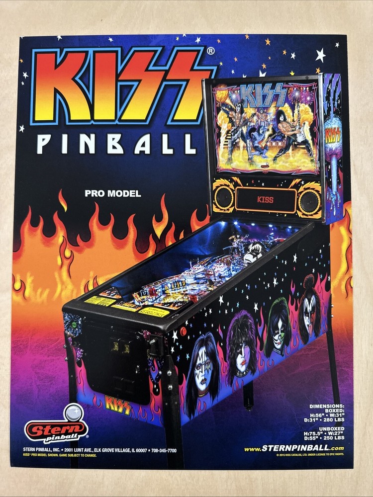 Stern Kiss Pro Pinball Flyer