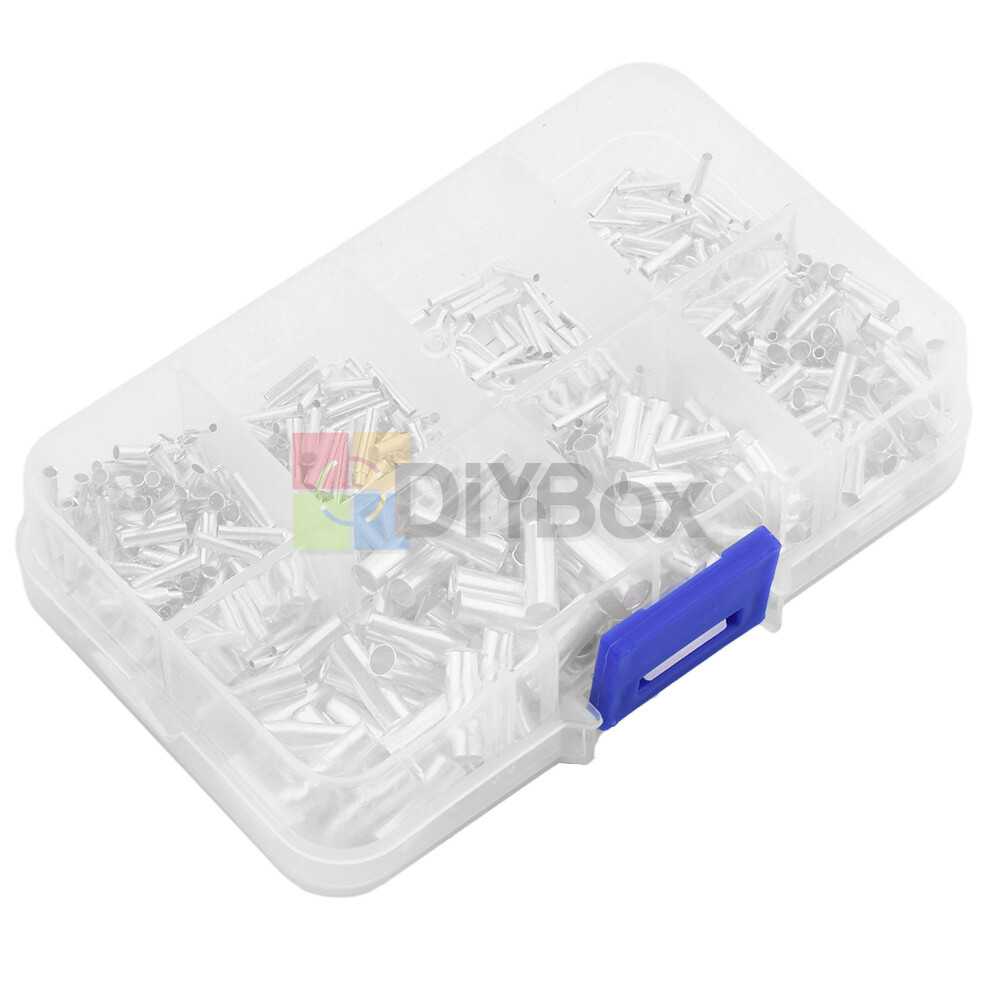 600Pcs 0.5-6mm² Bootlace Ferrules Kit Cord End Electrical Cable Crimp Terminals