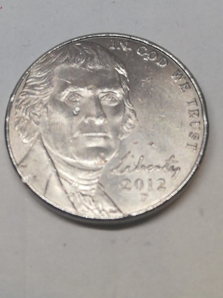 2012 P Jefferson Nickel Five Cent USD Error Coin Multiple Die Chips & Cracks