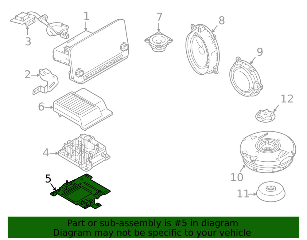 Genuine Mitsubishi Amplifier Bracket 8701A780